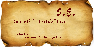 Serbán Eulália névjegykártya